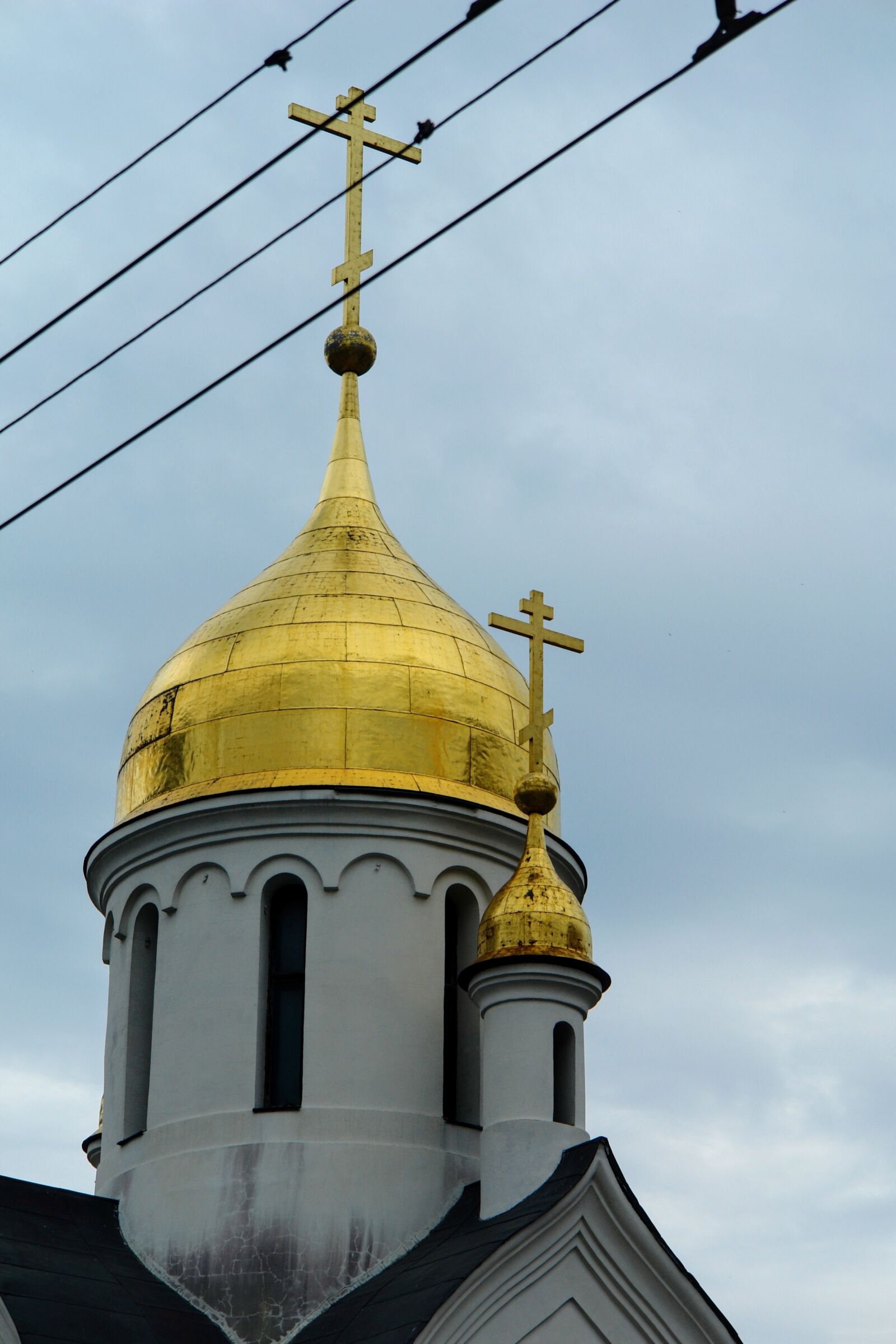 Sony DSC-R1 sample photo. Cross, church roof, russia photography