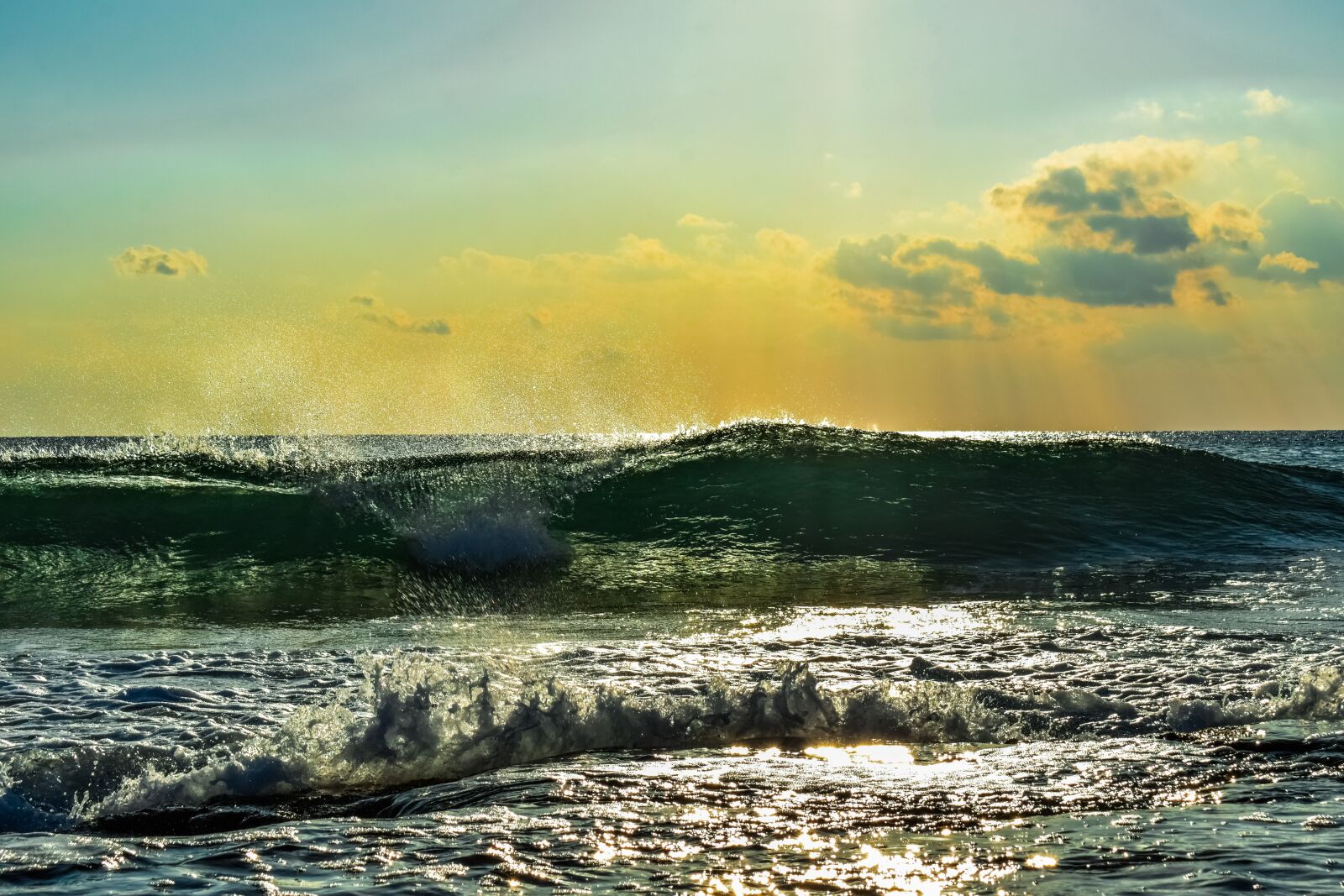 Nikon D3300 sample photo. Wave, sunset, sea photography