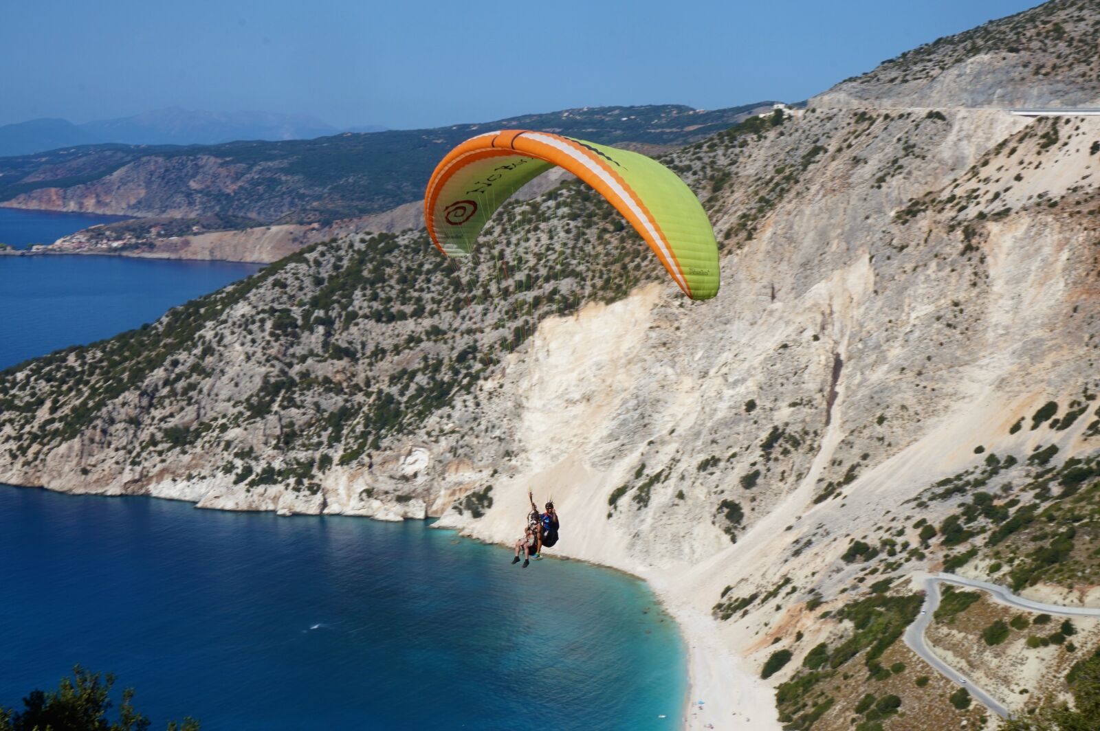 Sony E 16-50mm F3.5-5.6 PZ OSS sample photo. Greece, paragliding, summer photography