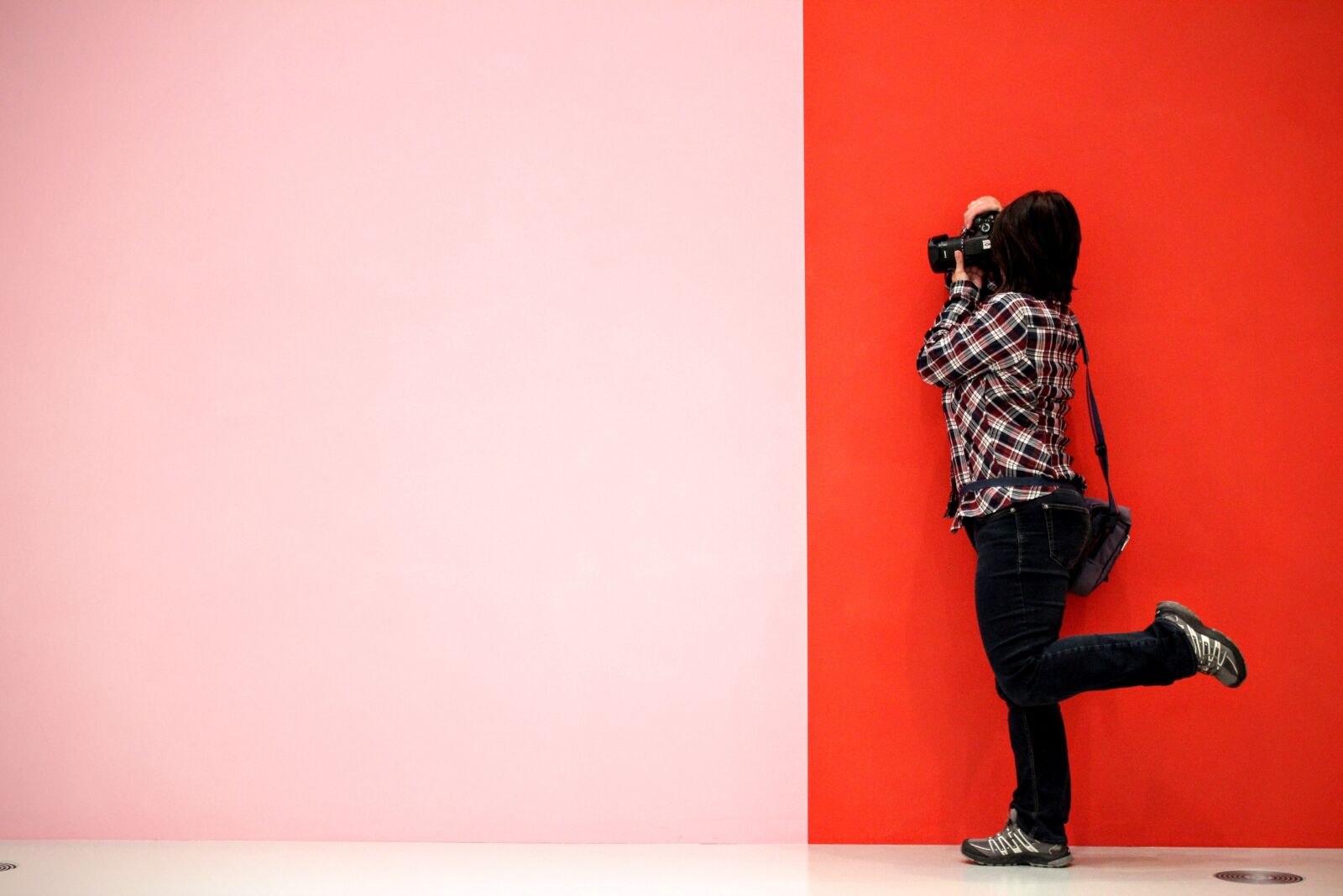 Canon EOS 600D (Rebel EOS T3i / EOS Kiss X5) sample photo. Pink-red, lines, photographer photography