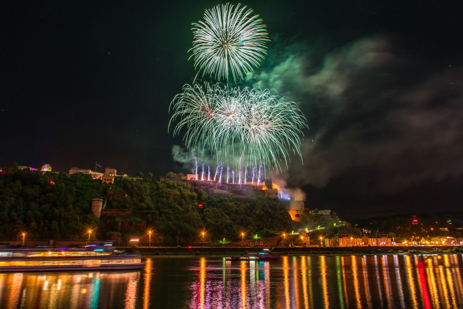 Nikon D7500 sample photo. Koblenz, fireworks, ehrenbreitstein photography
