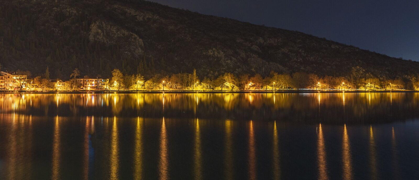 Nikon D750 sample photo. Lights, lake, reflections photography