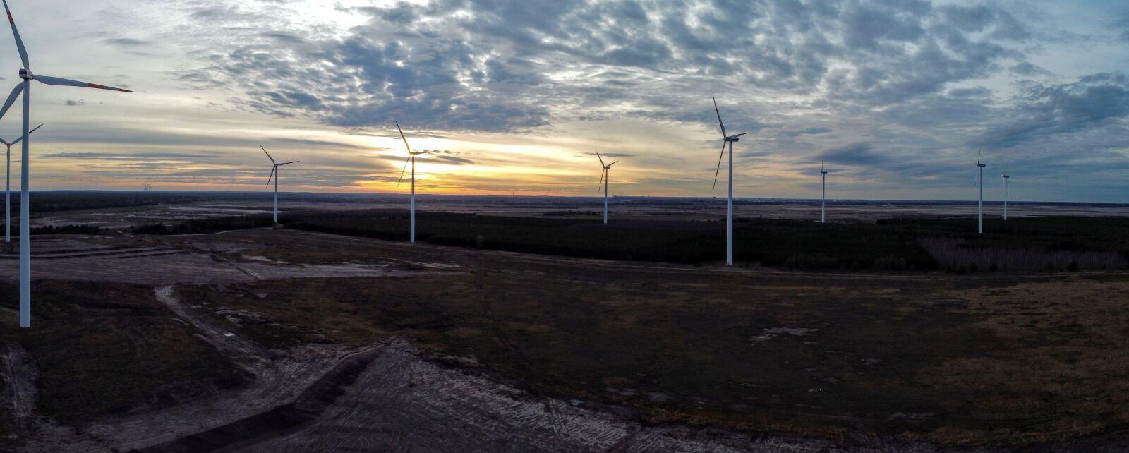 DJI FC7203 sample photo. Pinwheel, wind park, wind photography