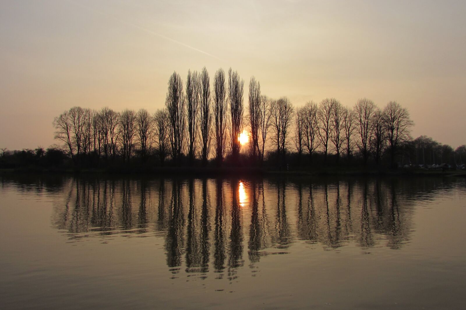 Canon PowerShot SX510 HS sample photo. Sunset, water, trees photography