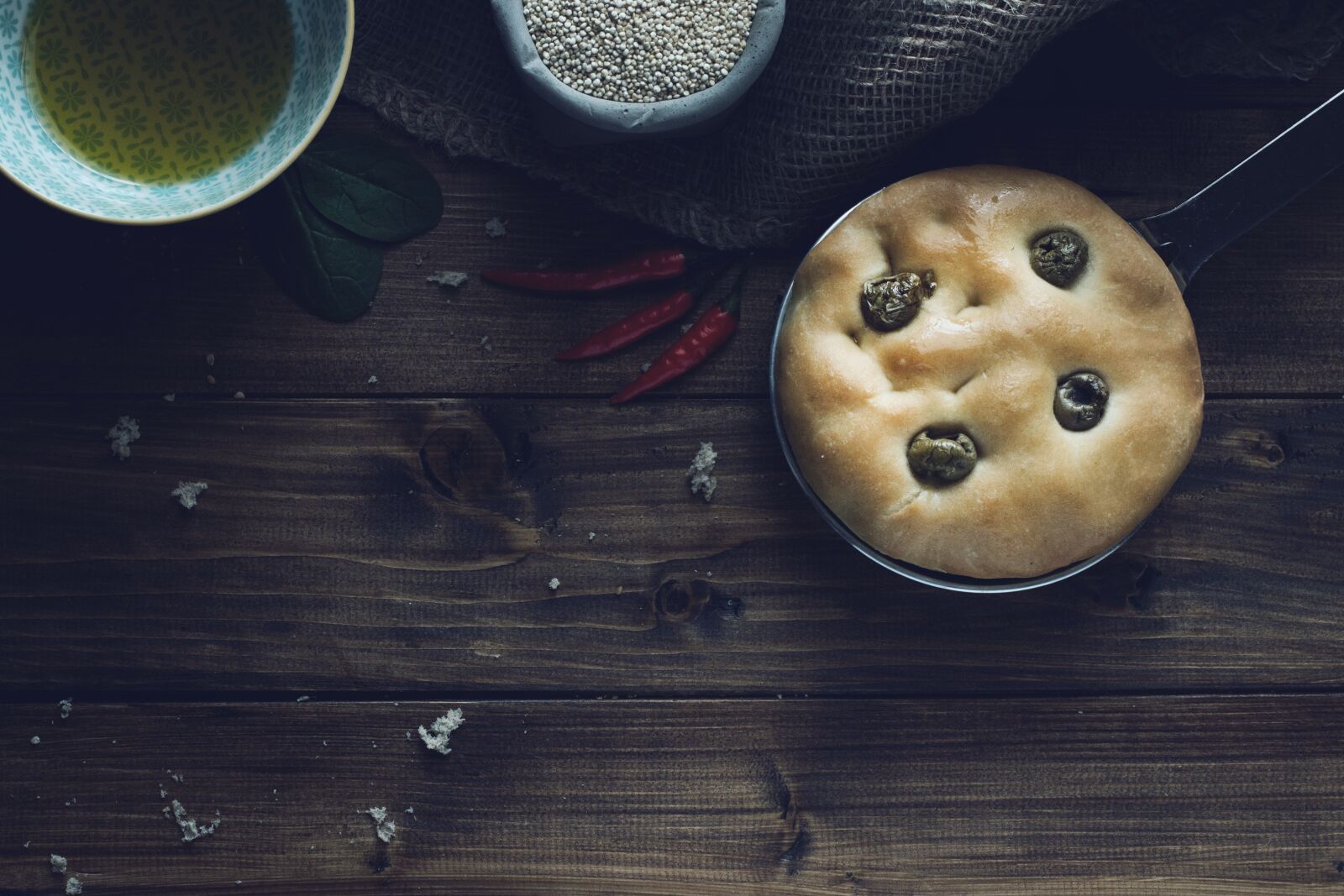 Nikon D5500 sample photo. Focaccia, flat bread, flat photography