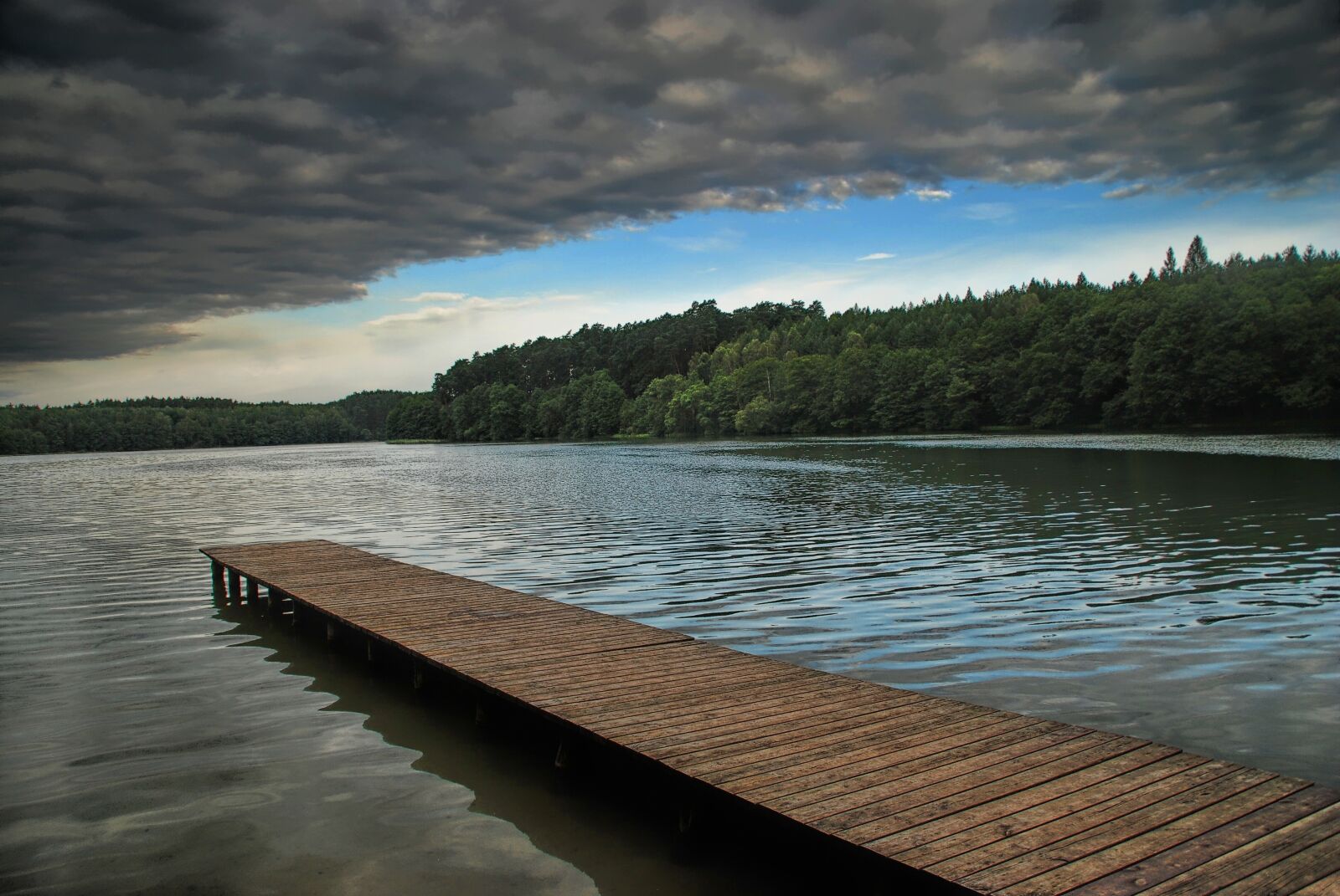Nikon D80 sample photo. Lake, bridge, storm photography