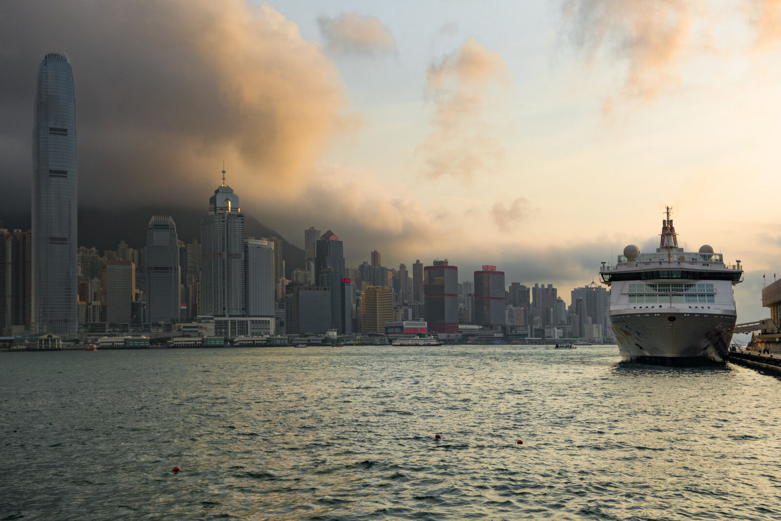 Sony Cyber-shot DSC-RX100 sample photo. Buildings, clouds, harbour, ocean photography