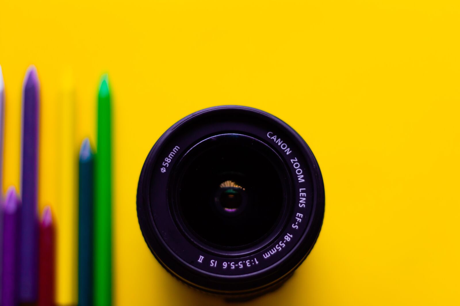 Canon EOS 1300D (EOS Rebel T6 / EOS Kiss X80) + Canon EF 50mm F1.8 STM sample photo. Flatlay, canon, yellow photography