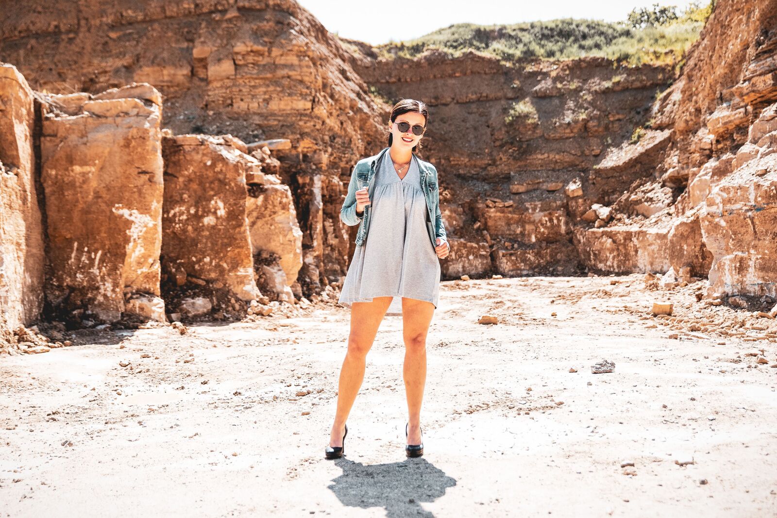 Canon EOS 6D sample photo. Quarry, model, sunglasses photography