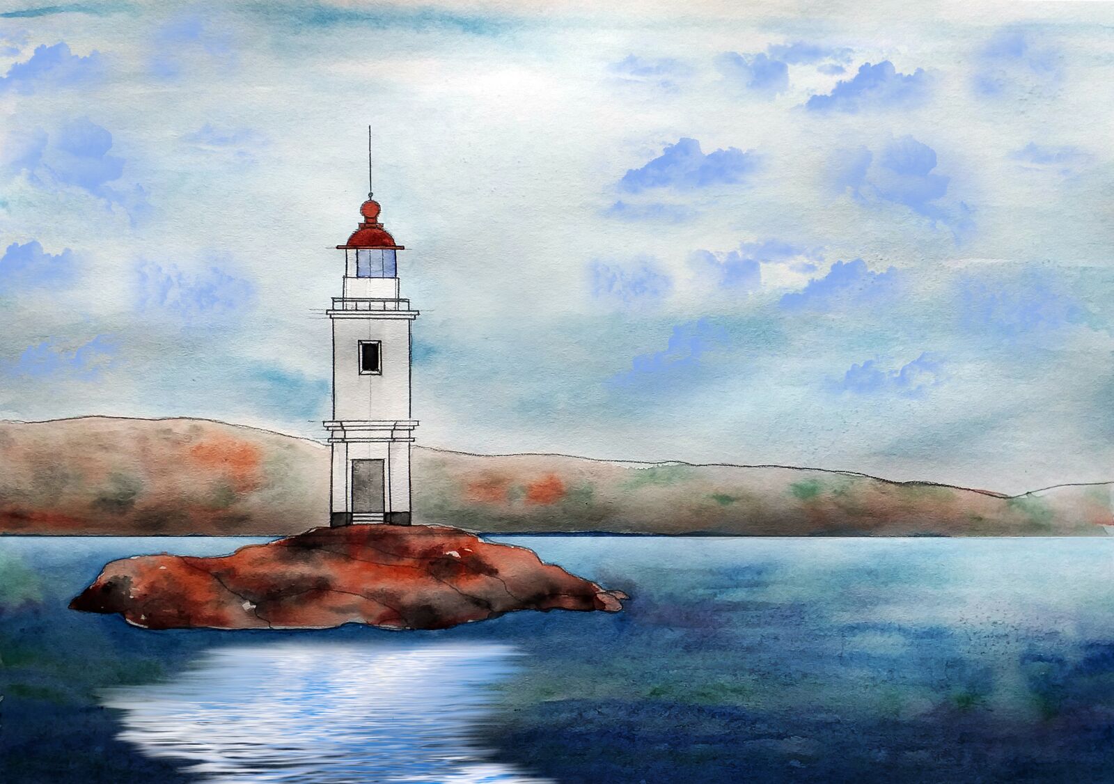 Samsung Galaxy J4+ sample photo. Lighthouse, sea, ocean photography