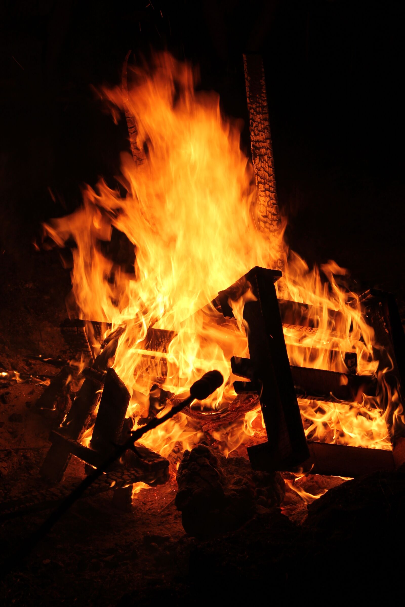 Canon EOS 1100D (EOS Rebel T3 / EOS Kiss X50) sample photo. Wood, campfire, stick bread photography
