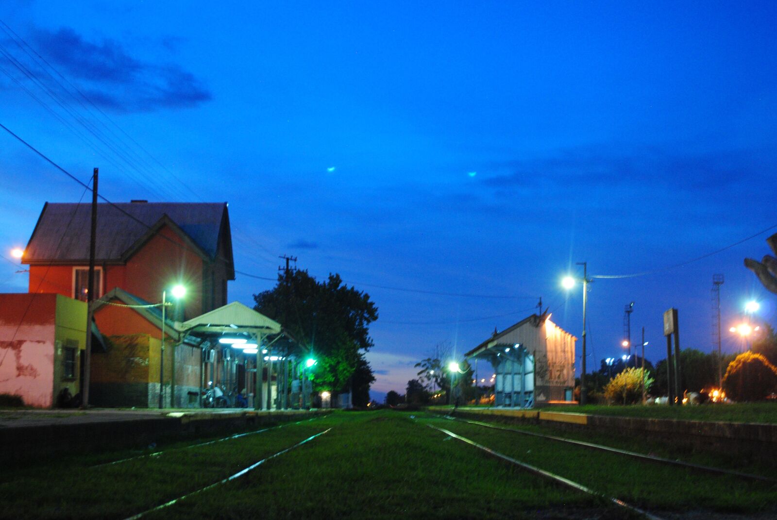 Nikon D3000 sample photo. City, station, lights photography