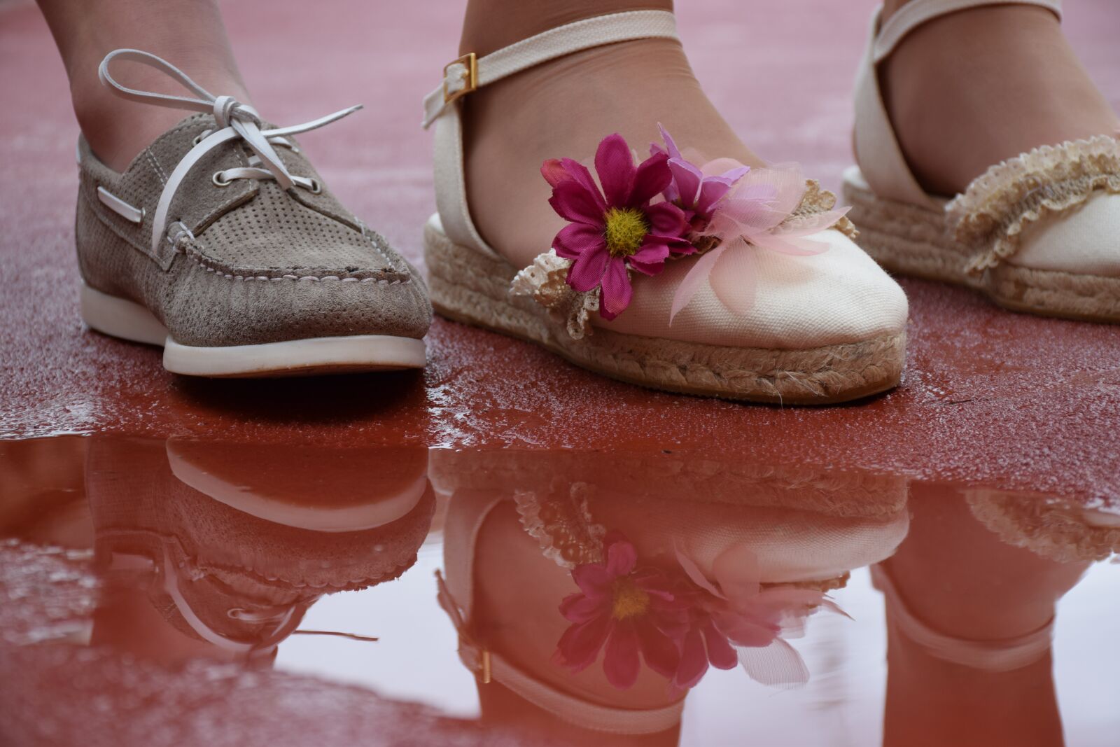 Nikon D5300 sample photo. Shoes, children, reflection photography