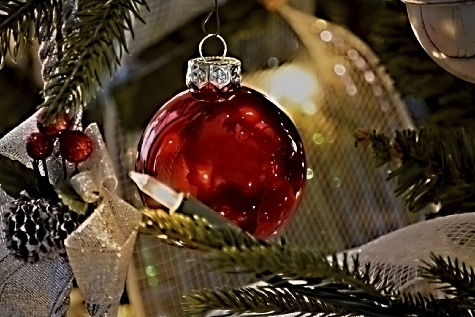 Nikon D7100 sample photo. Red ornament, christmas, christmas photography