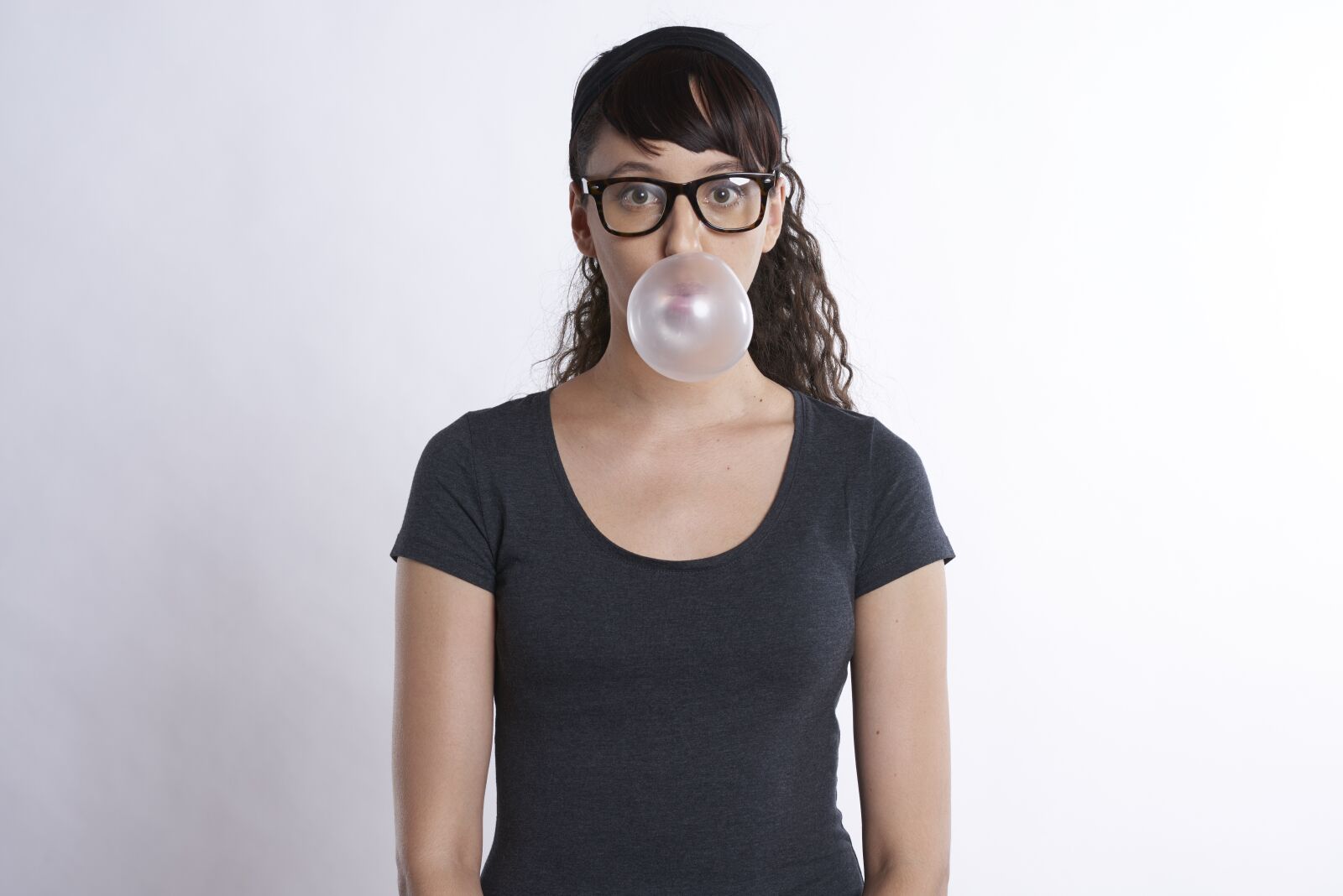Nikon D800 sample photo. Woman, gum, bubble photography