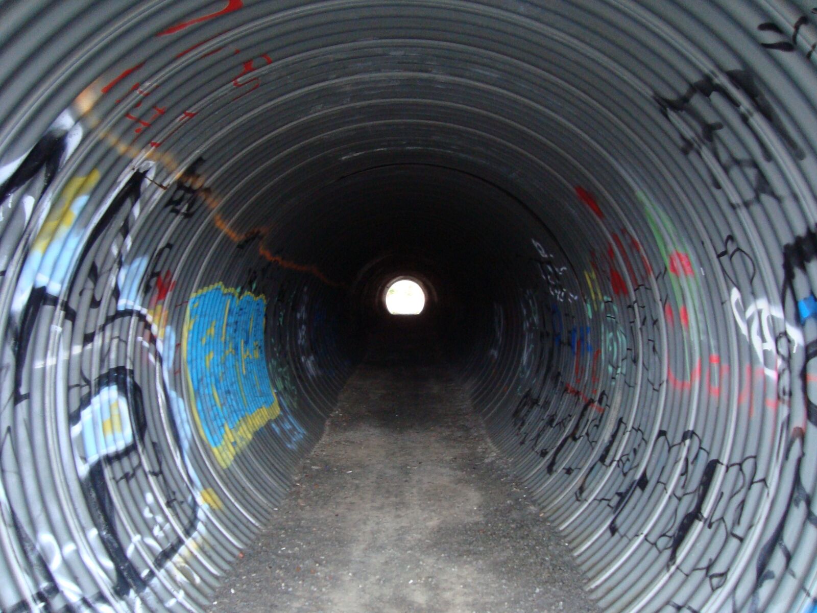 Sony Cyber-shot DSC-W120 sample photo. Tunnel, metal, passageway photography