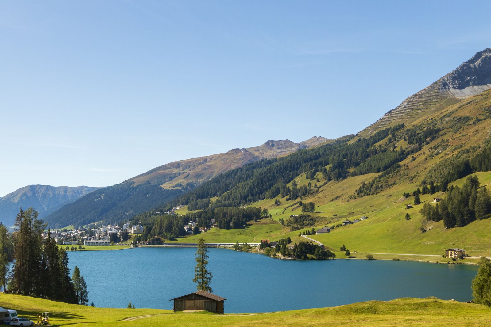 Canon EOS R sample photo. Lake davos, lake, mountain photography