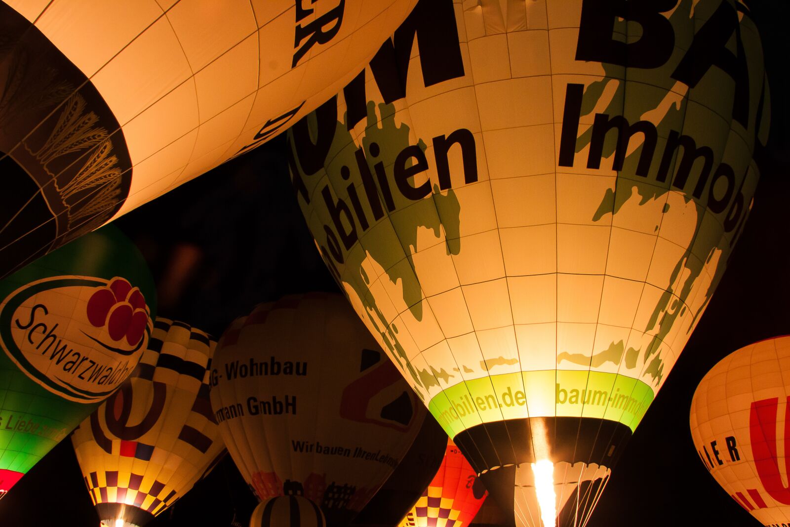 Canon EF-S 17-85mm F4-5.6 IS USM sample photo. Hot air balloon, night photography