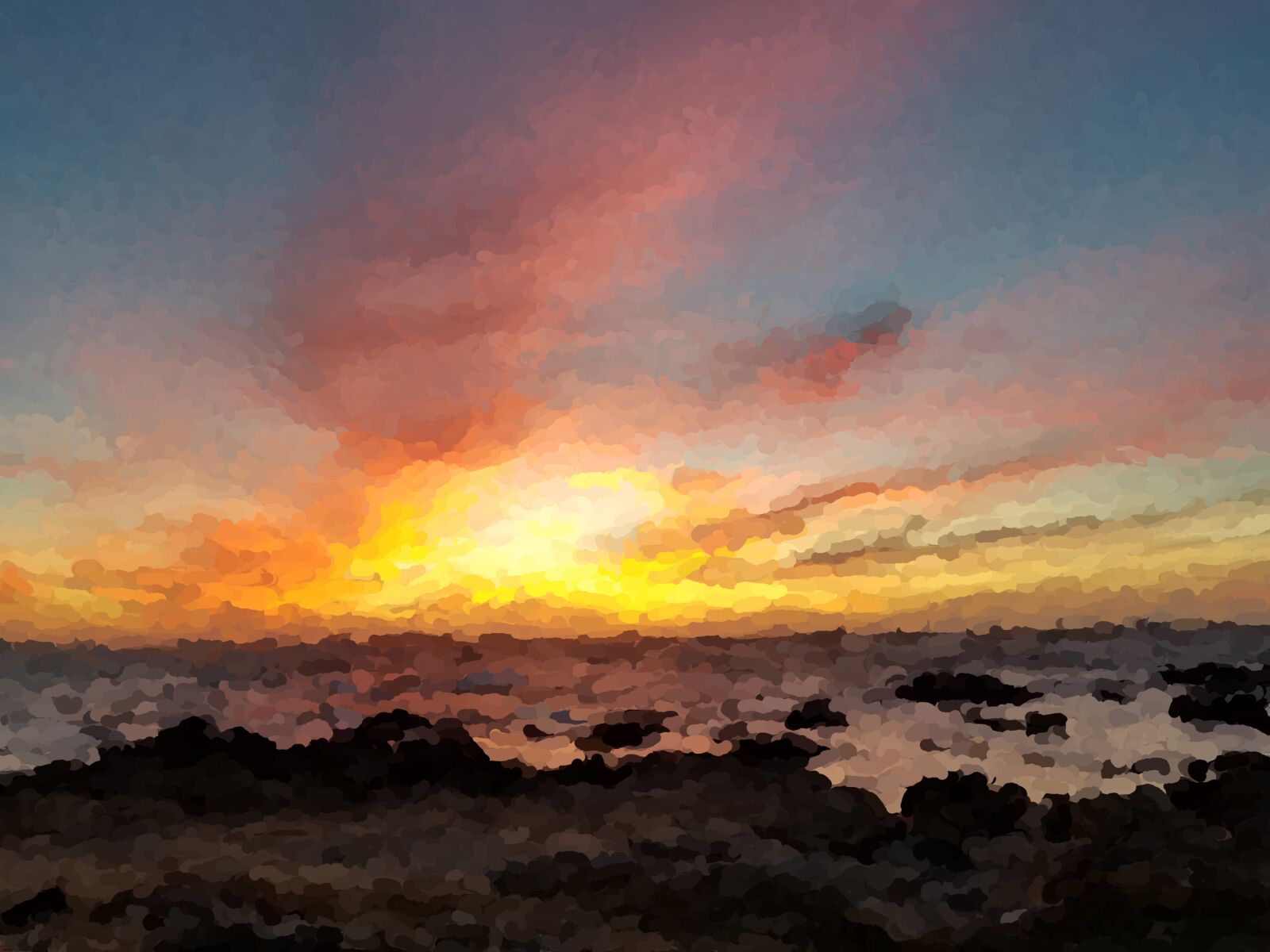 Samsung Galaxy S8+ sample photo. Impressionist, sunset, chunky photography