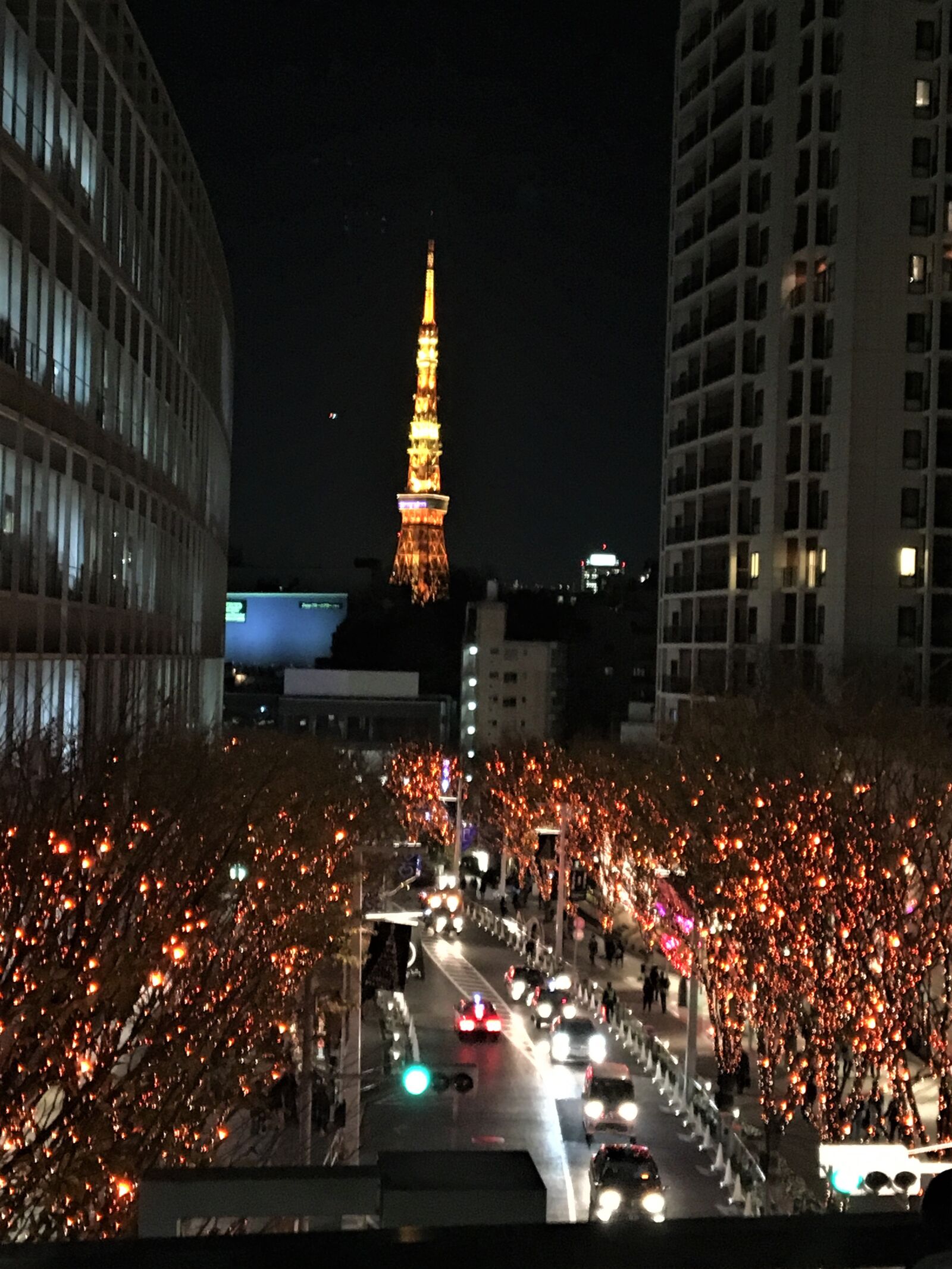 iPhone 6s back camera 4.15mm f/2.2 sample photo. Tokyo tower, illumination, roppongi photography