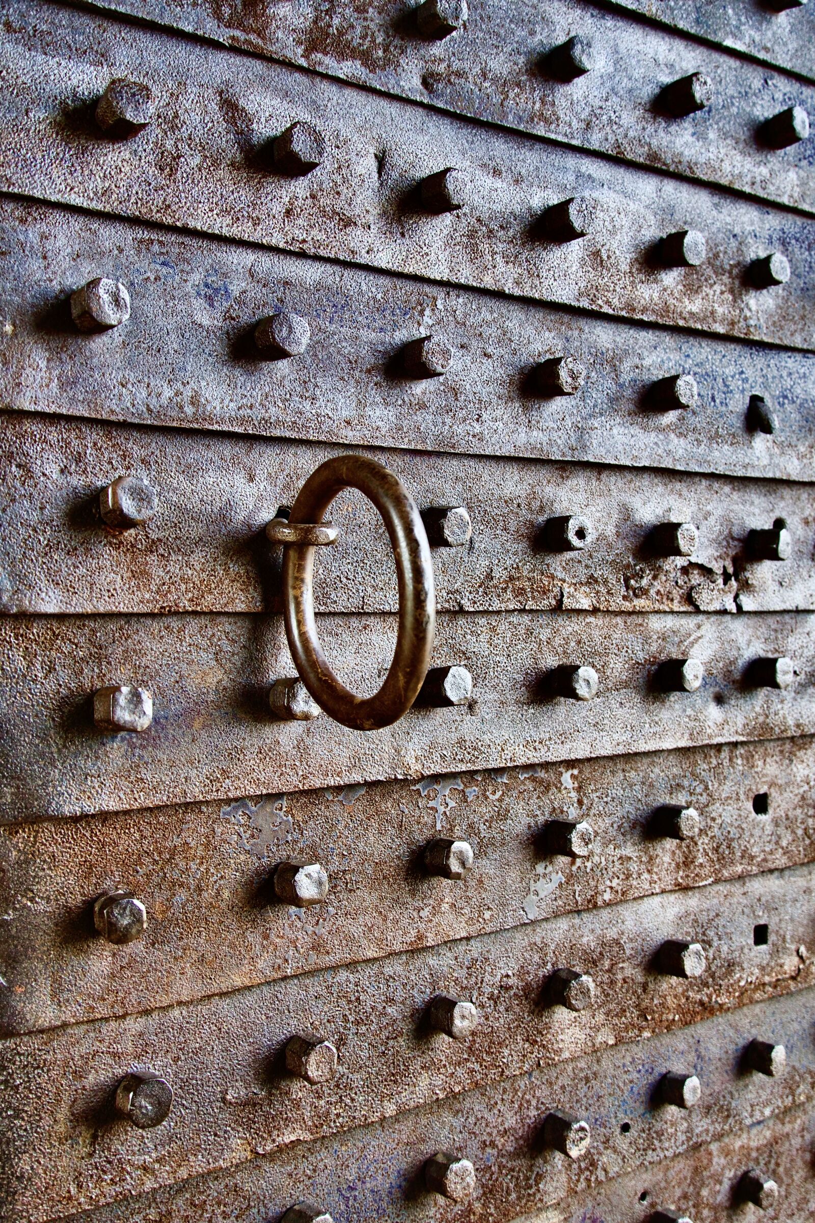 Sony a6500 sample photo. Door, iron, knocker photography