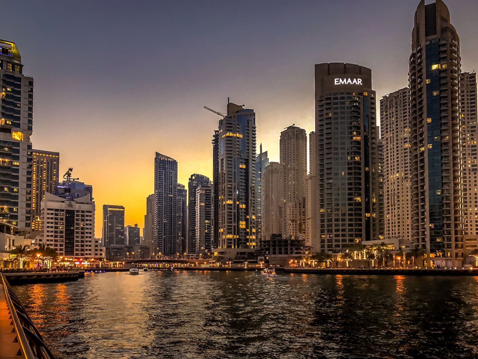 iPhone X back dual camera 4mm f/1.8 sample photo. Dubai, cove, water photography
