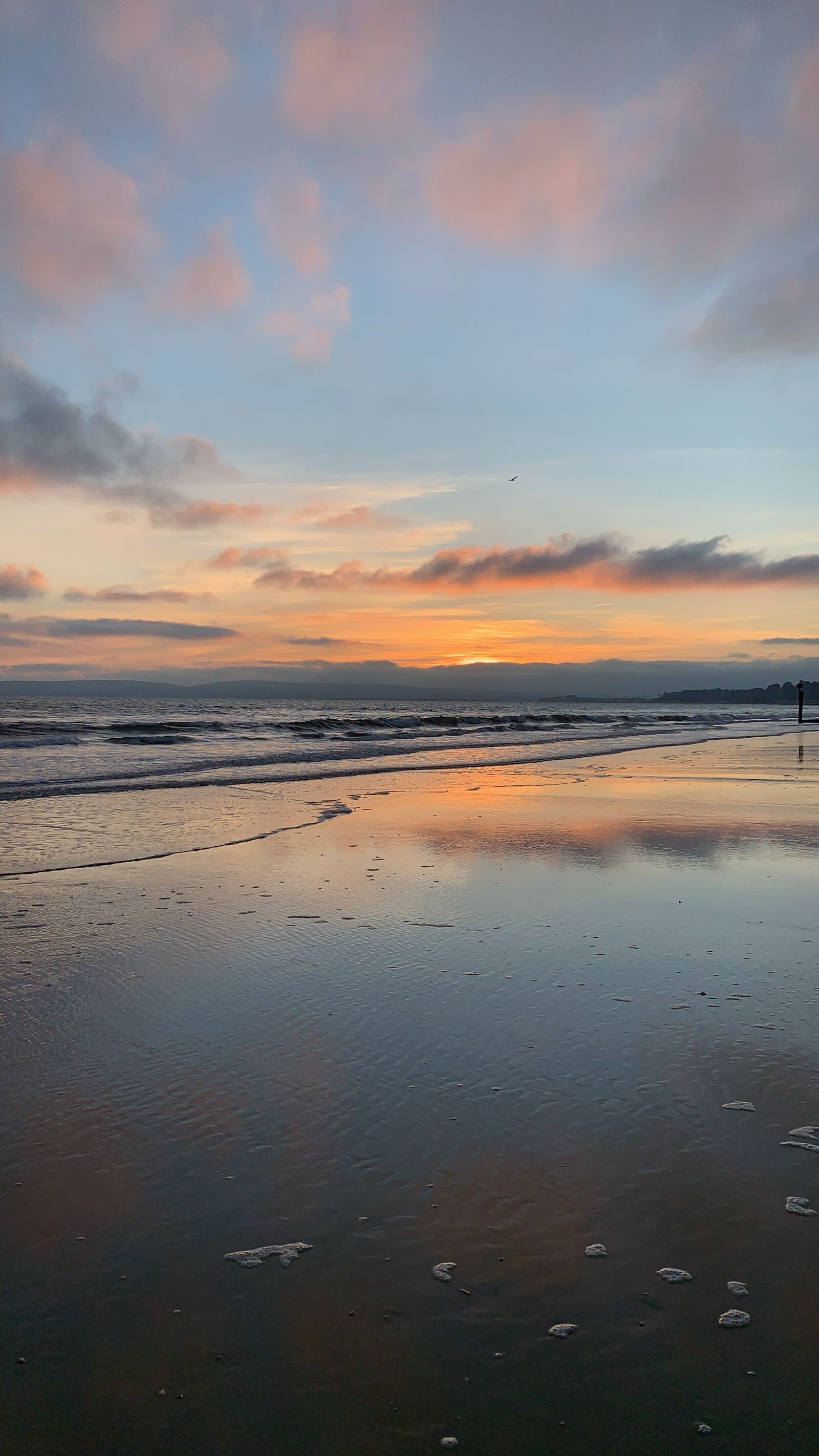 iPhone XR back camera 4.25mm f/1.8 sample photo. Sunset, beach, bournemouth photography