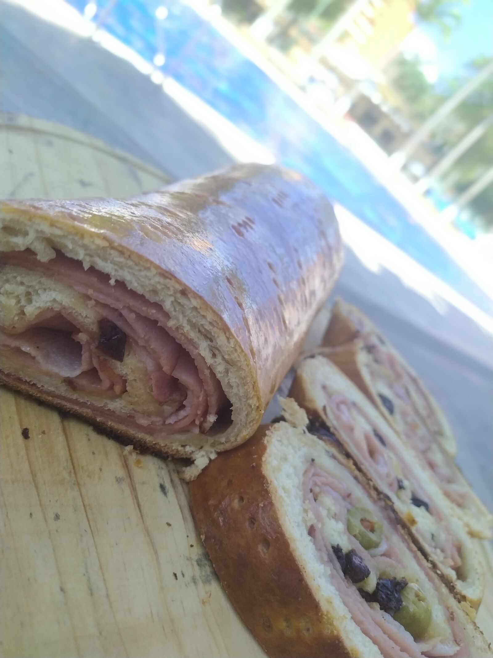 Xiaomi Redmi Note 7 sample photo. Pan, bread, ham photography