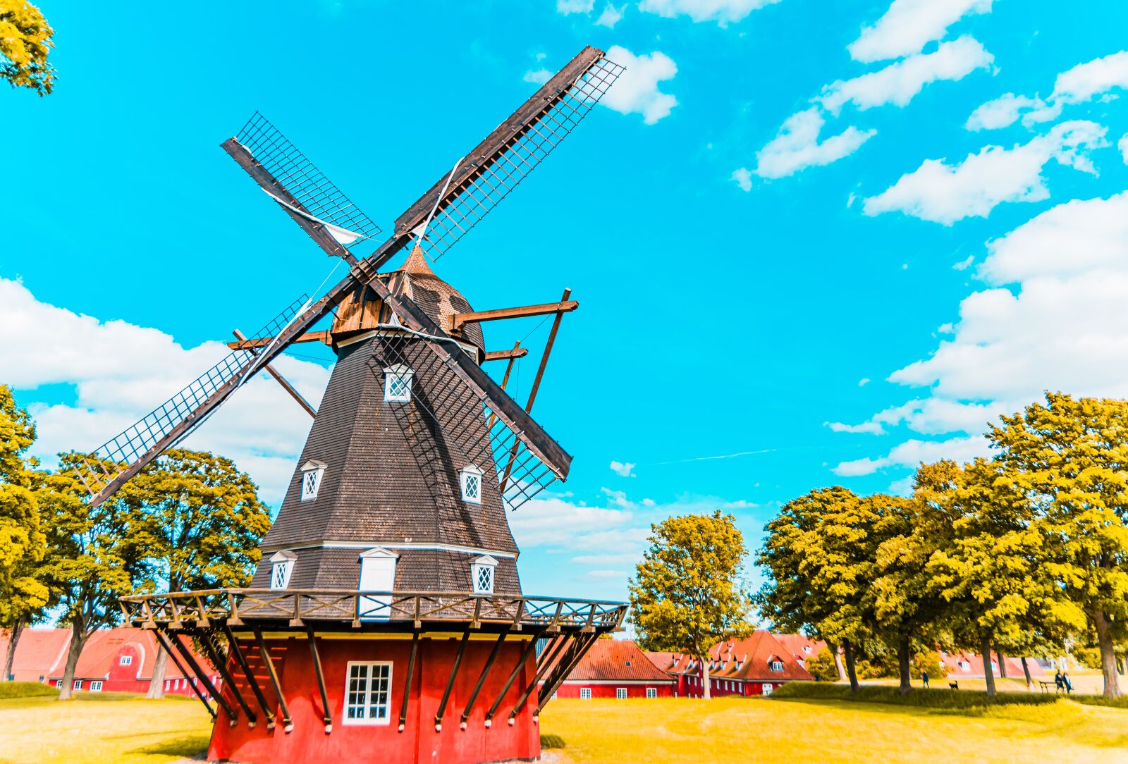 Nikon D7200 sample photo. Copenhagen, windmill, green photography