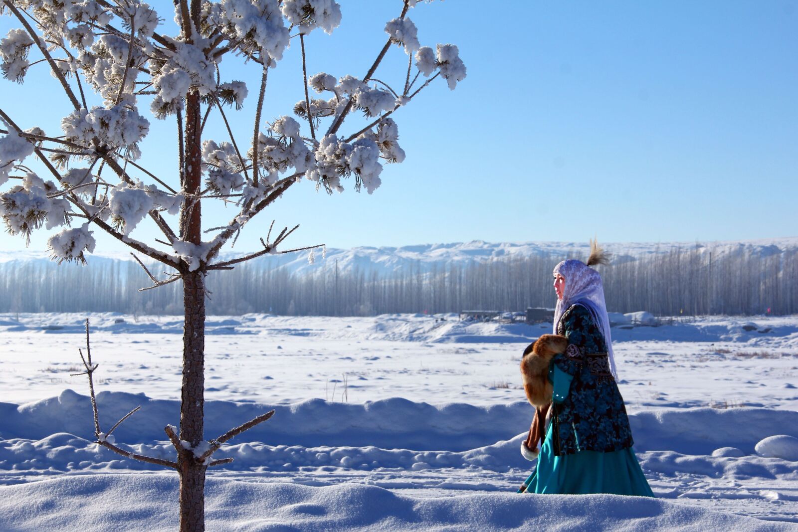 Canon EF-S 18-135mm F3.5-5.6 IS sample photo. Kazakh, buerjin, snow photography