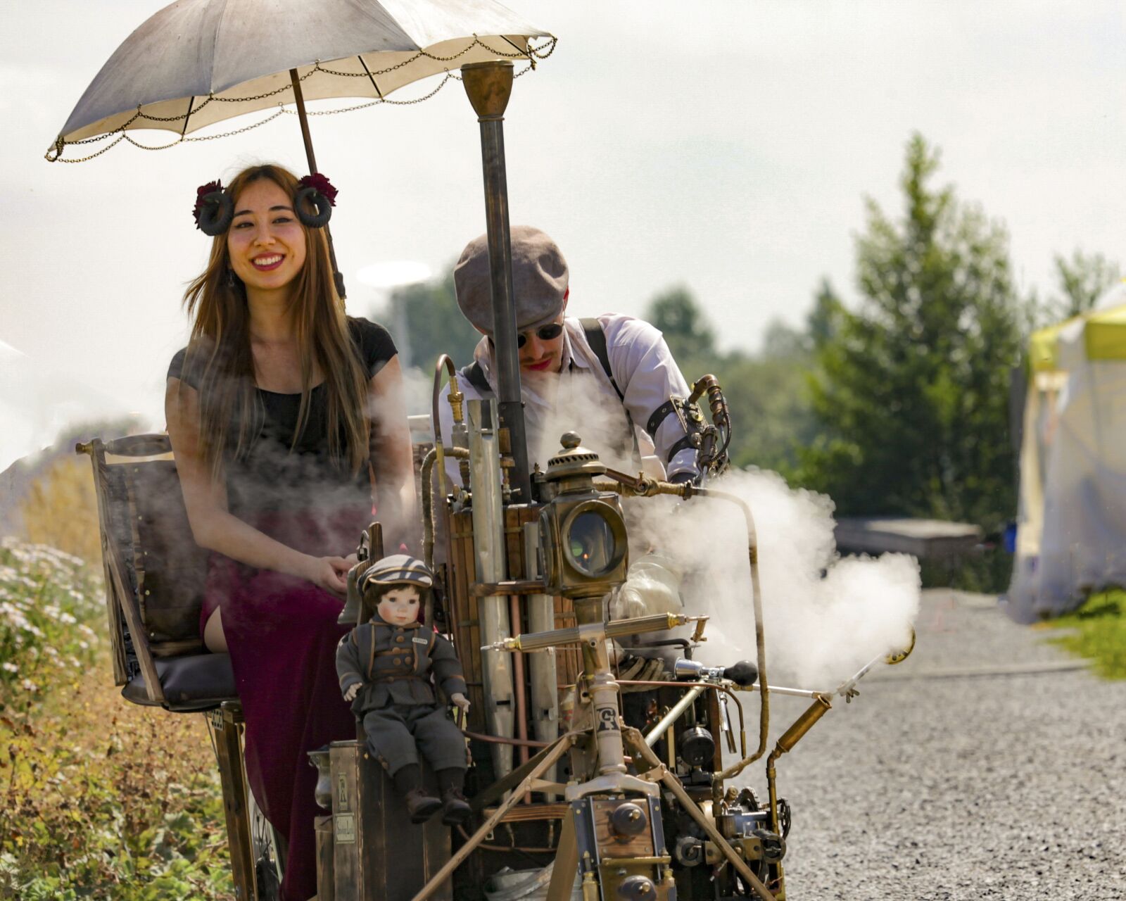 Canon EOS 5D Mark II sample photo. Steampunk, wagon, locomotive photography