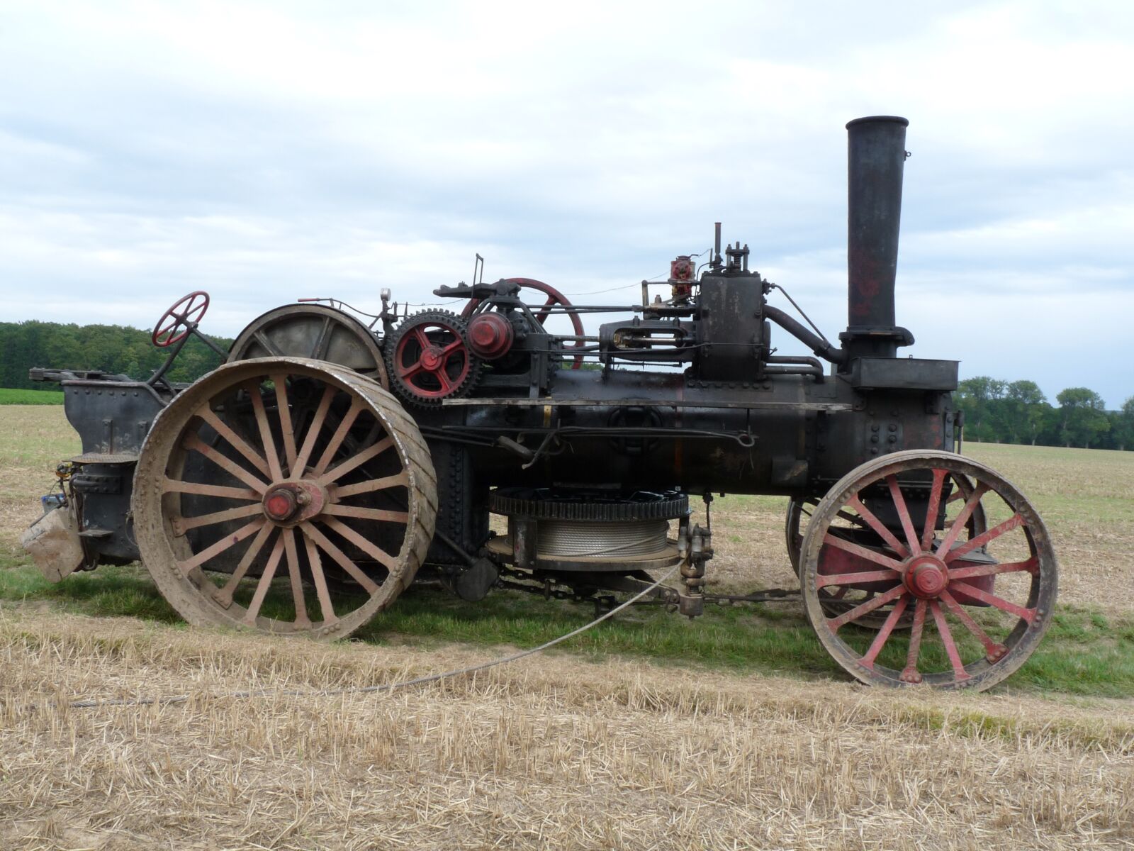 Panasonic Lumix DMC-FZ28 sample photo. Steam plow, agricultural machine photography