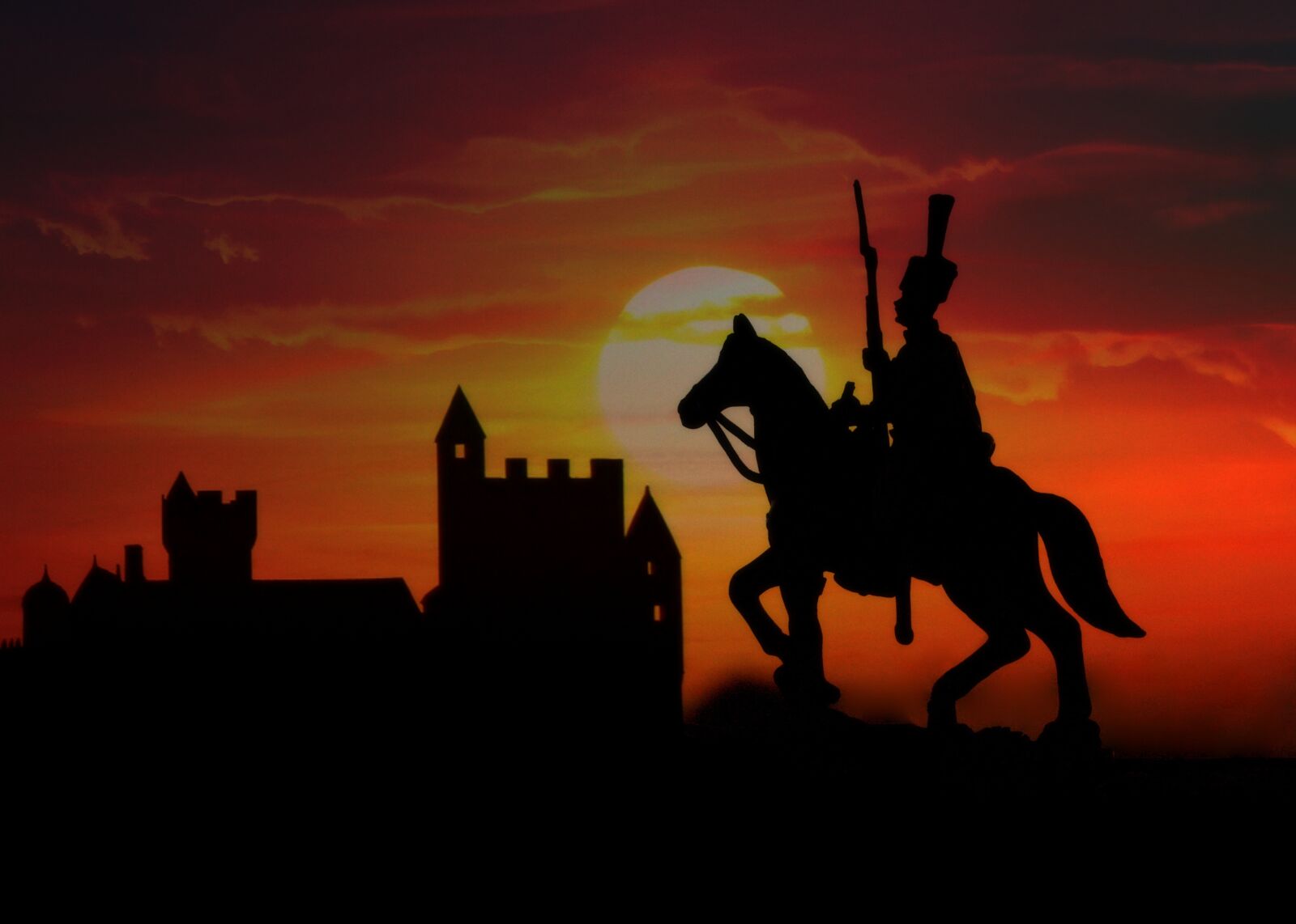 Canon EF-S 60mm F2.8 Macro USM sample photo. Soldier, horse, castle photography