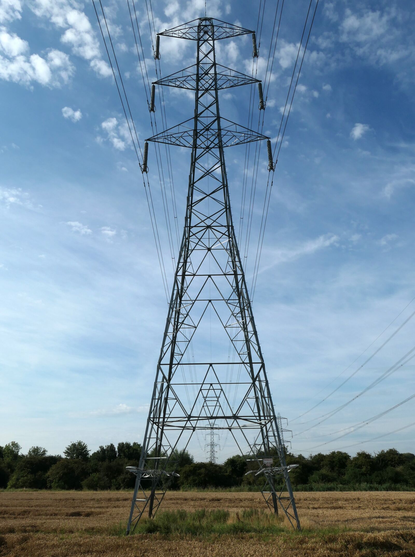 Panasonic DC-TZ200 sample photo. Pylon, electricity, blue photography