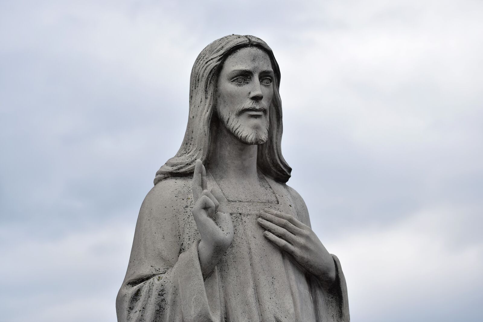 Nikon D3300 sample photo. Jesus sculpture, stone monument photography