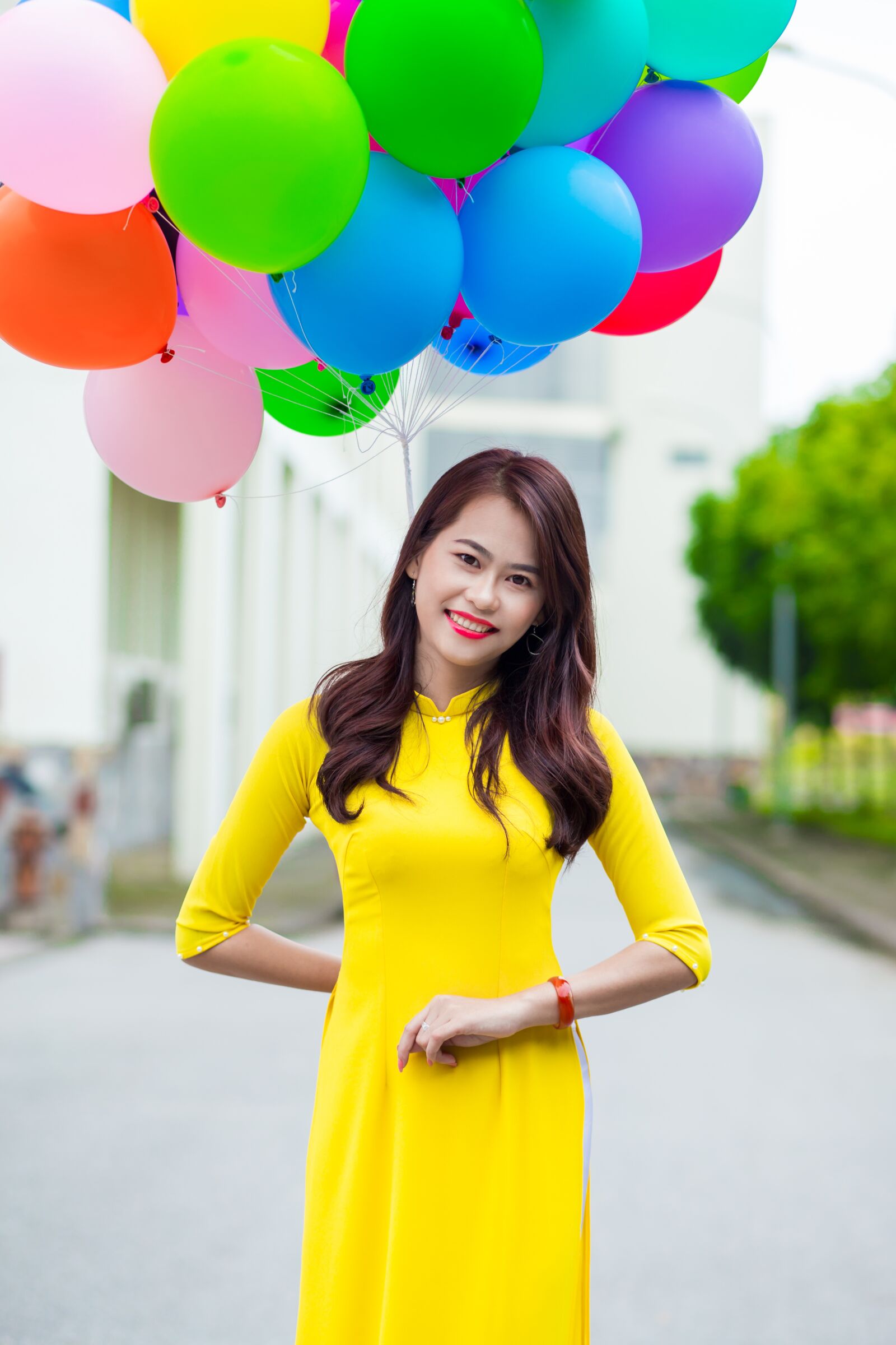 Canon EF 85mm F1.8 USM sample photo. School girl, student, long photography
