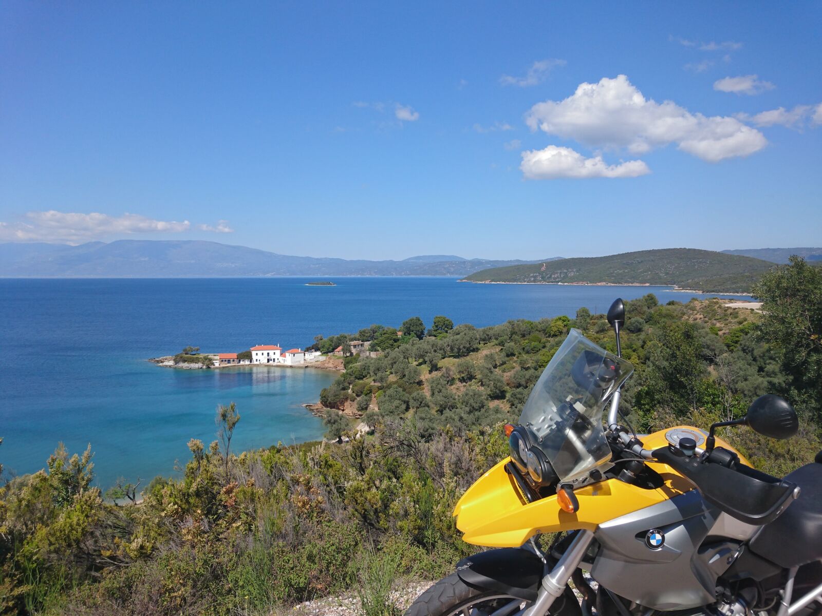 Sony Xperia Z3+ sample photo. Bmw, greece, motorcycle, pilion photography