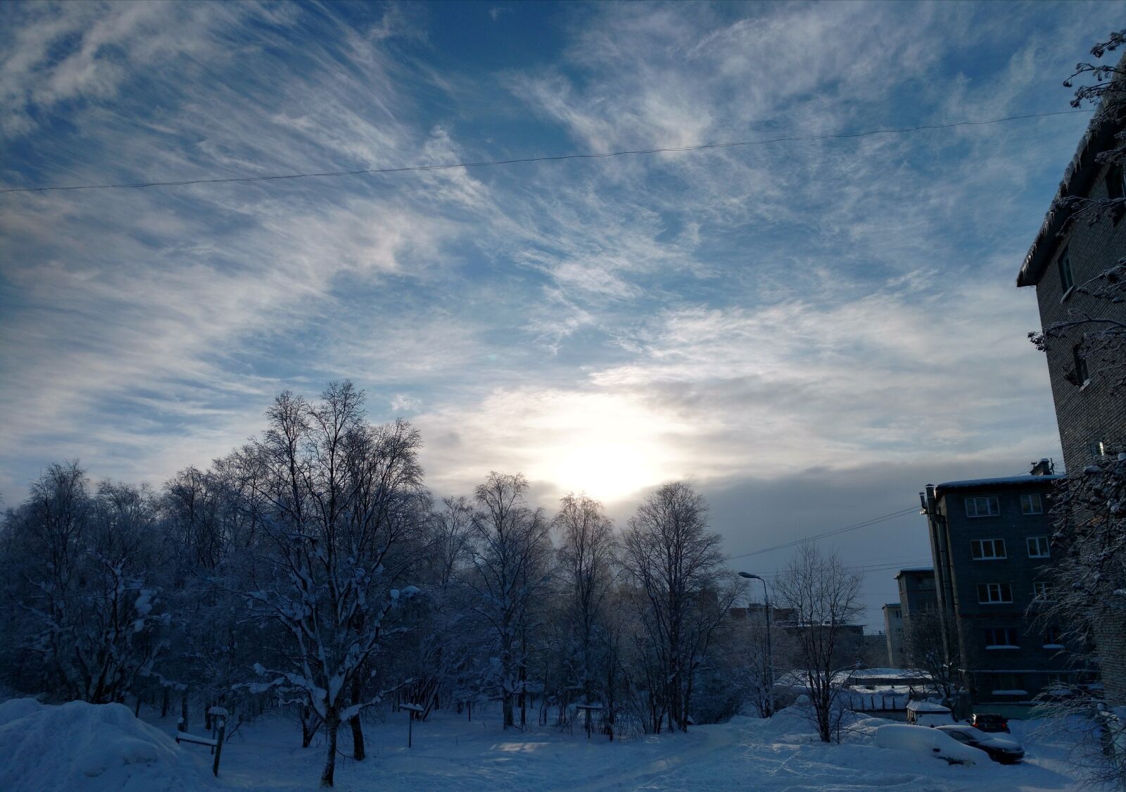 Motorola Moto X Play sample photo. Winter, sunset, trees photography
