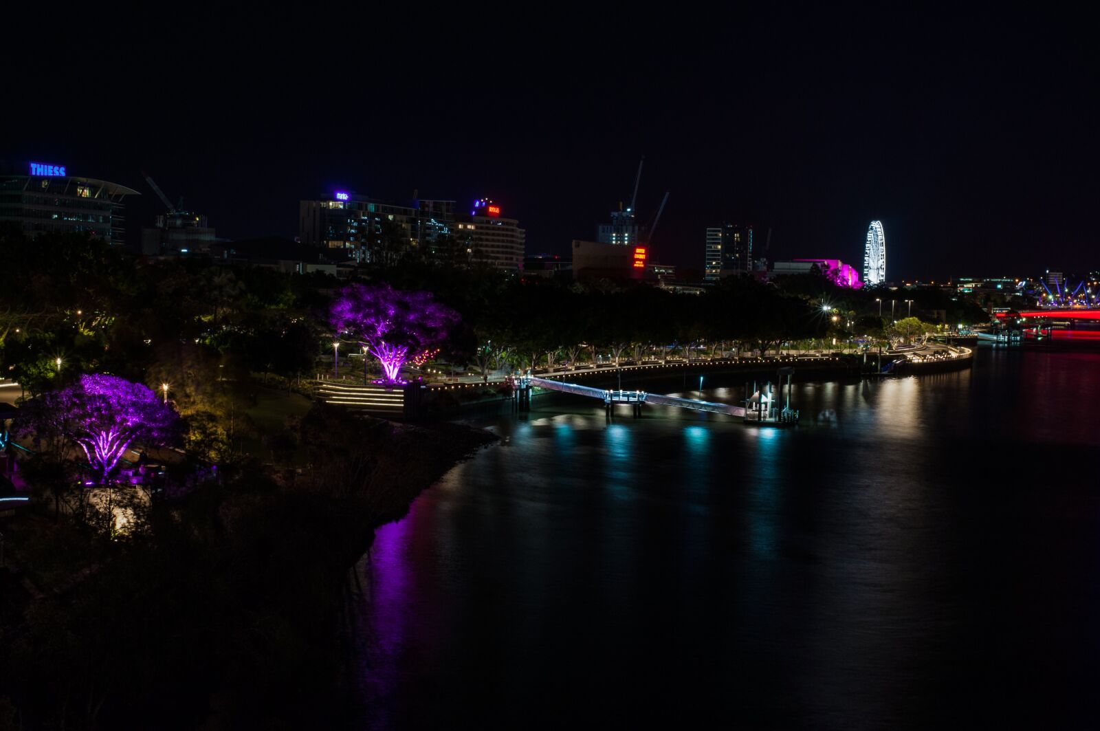 Nikon D90 sample photo. Brisbane, southbank, nightview photography