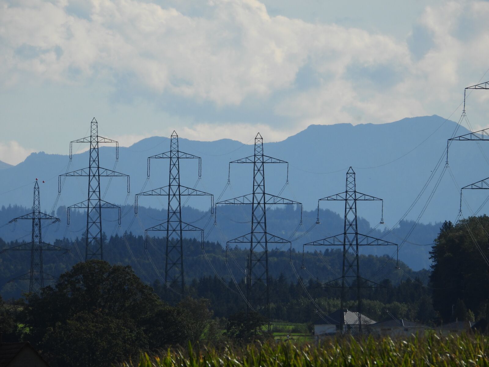 Nikon Coolpix P1000 sample photo. Power lines, mountains, landscape photography