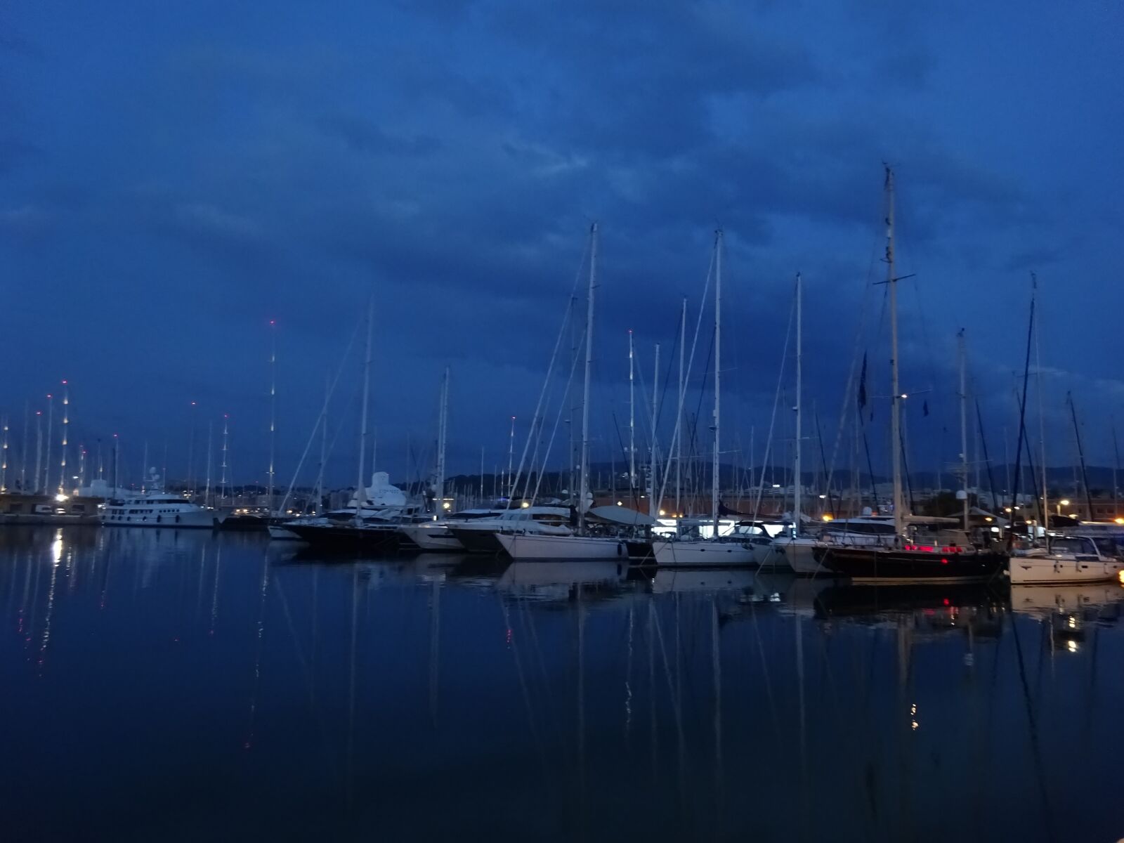 Sony Cyber-shot DSC-WX350 sample photo. Boats, night, palma photography
