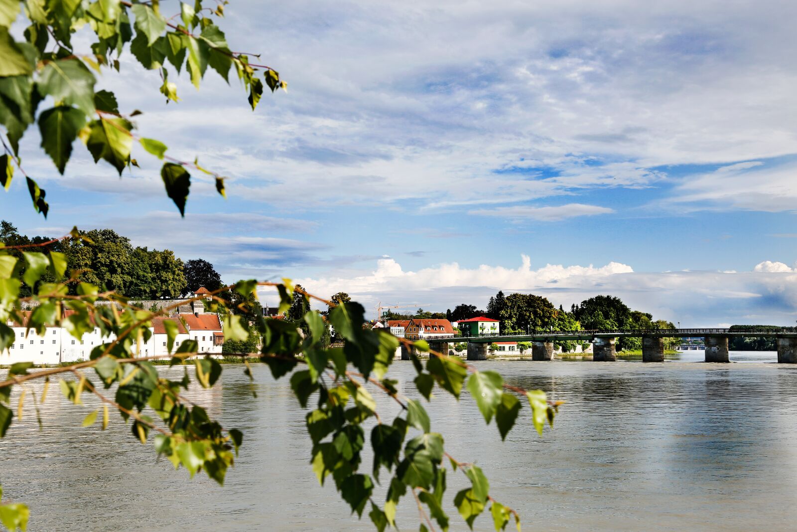 Canon EF 24-105mm F4L IS USM sample photo. River, clouds, bridge photography