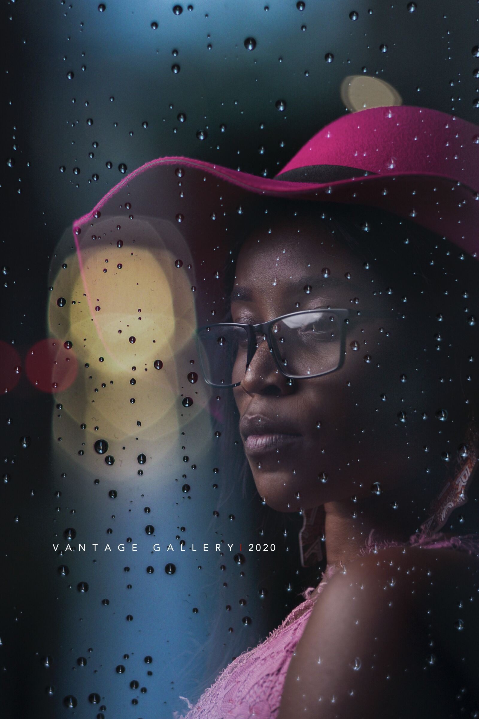 Canon EOS 5D Mark II sample photo. Window, rain drops, pink photography