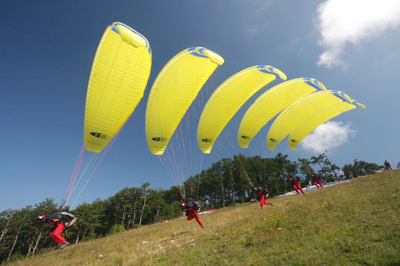 Canon EOS 40D sample photo. Parachute, fly, multiple photography
