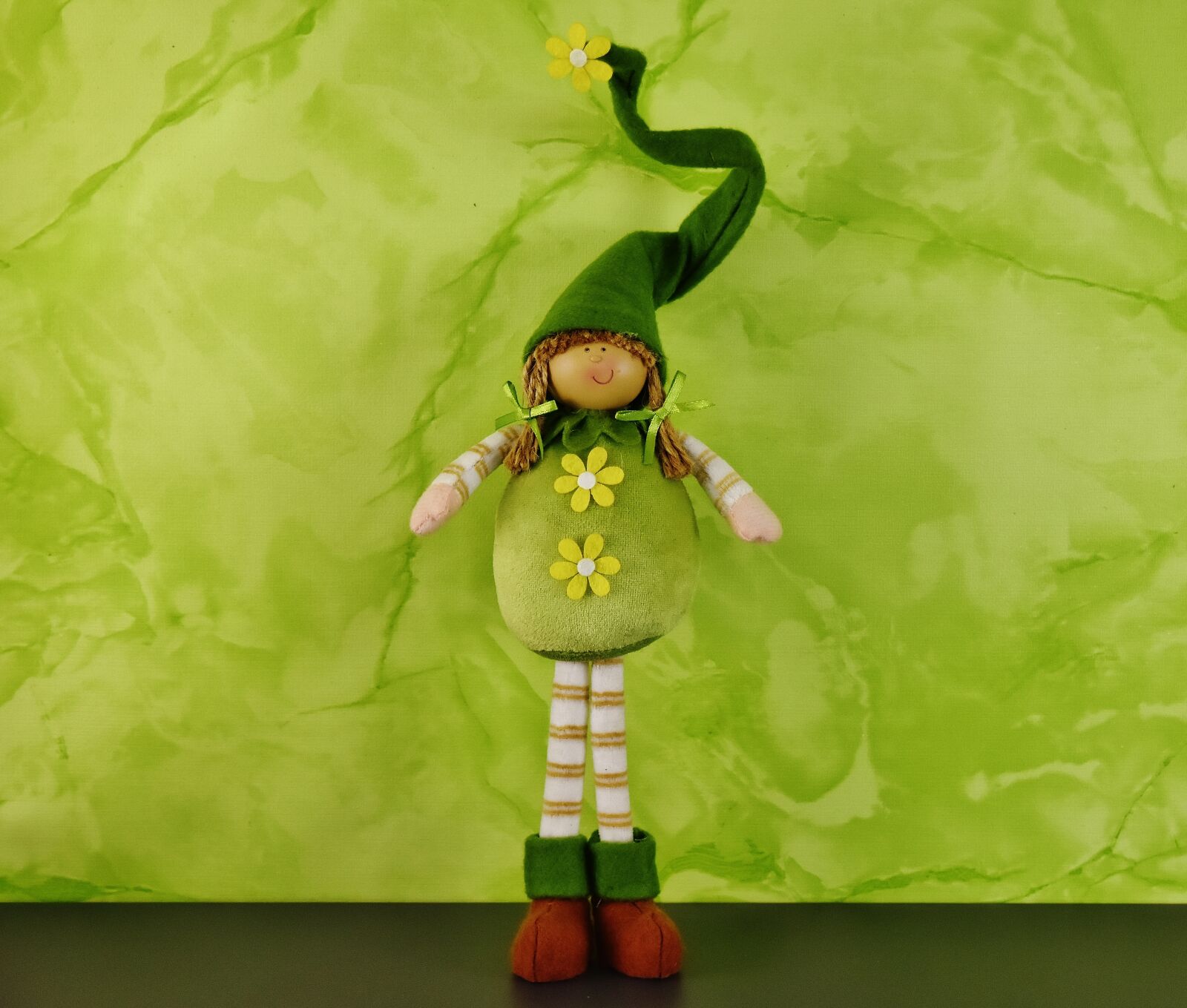 Nikon D7200 sample photo. Spring imp, green, doll photography