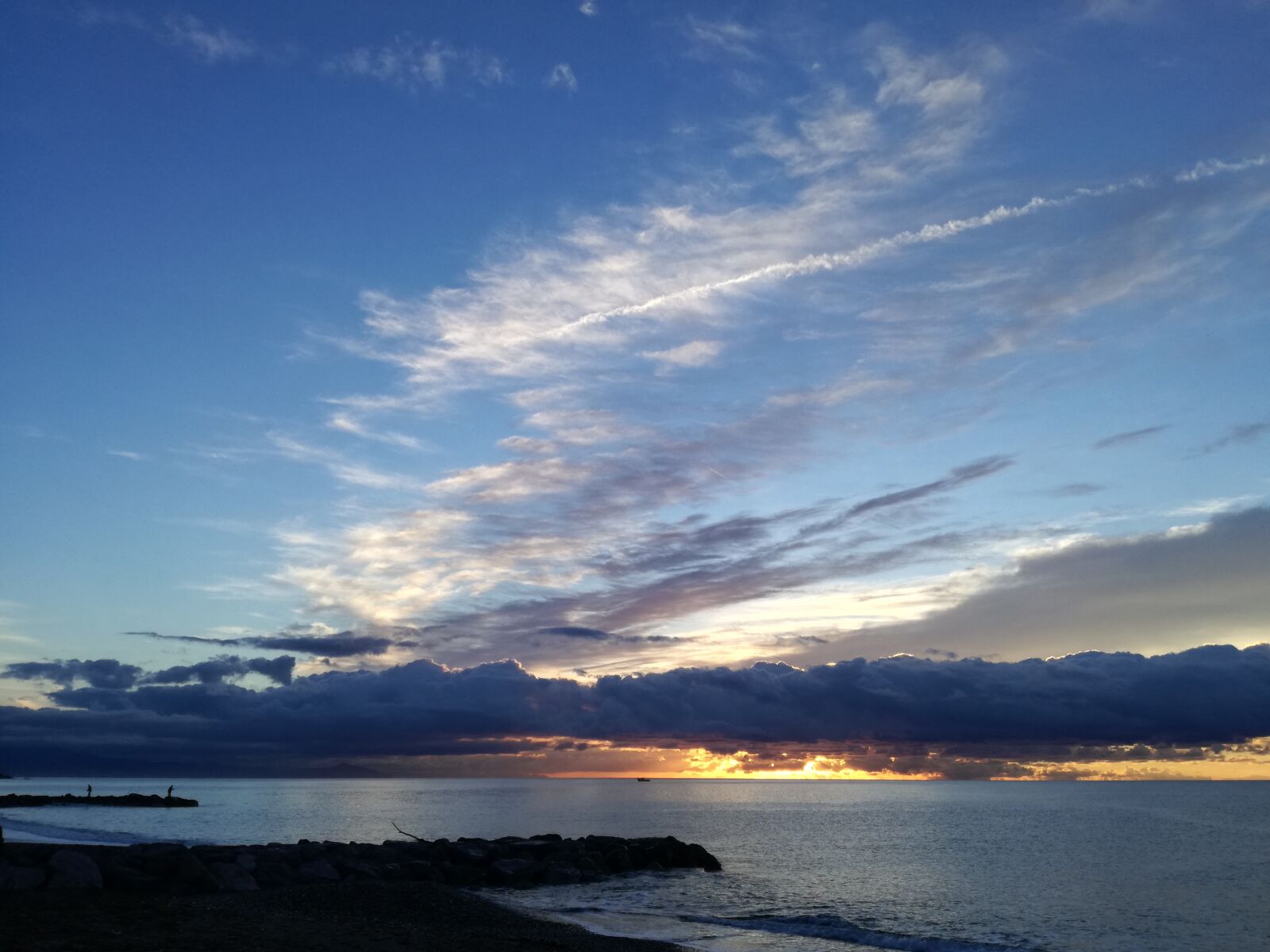 HUAWEI P9 LITE sample photo. Dawn, sea, fishing photography