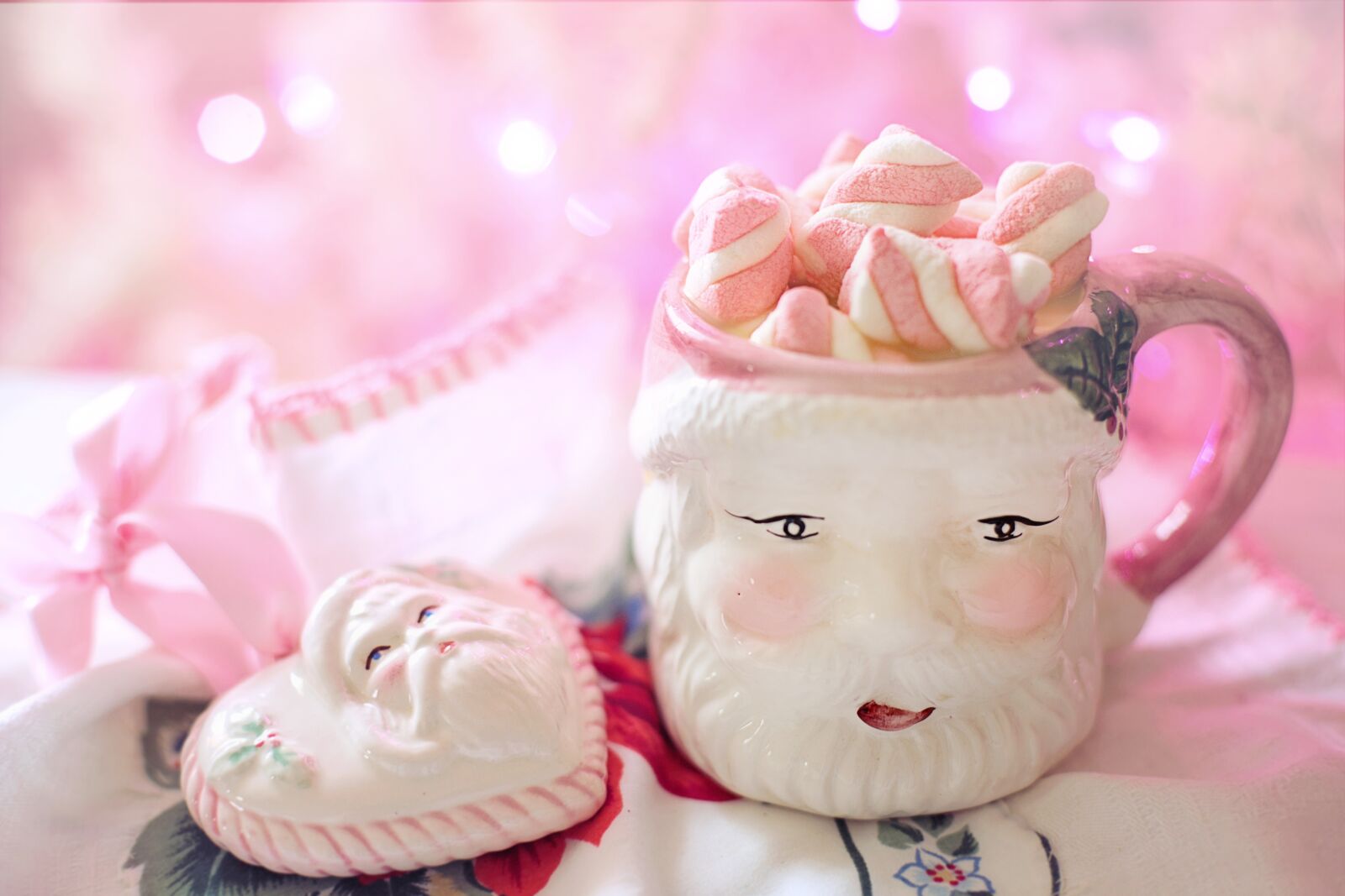 Canon EF 50mm F1.4 USM sample photo. Christmas, pink, santa photography