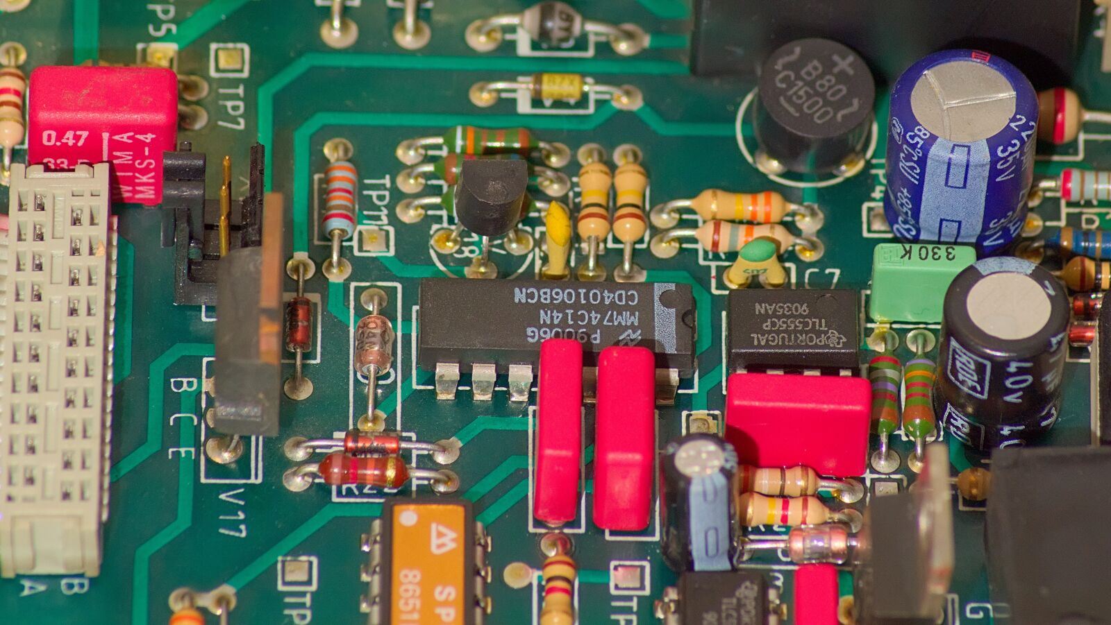 Nikon D3300 sample photo. Printed circuit board, components photography