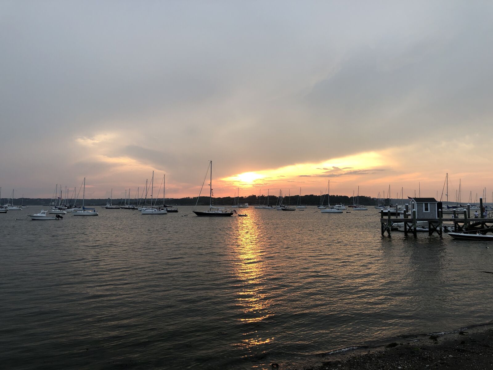 Apple iPhone 8 sample photo. Sailboat, sunset, water photography