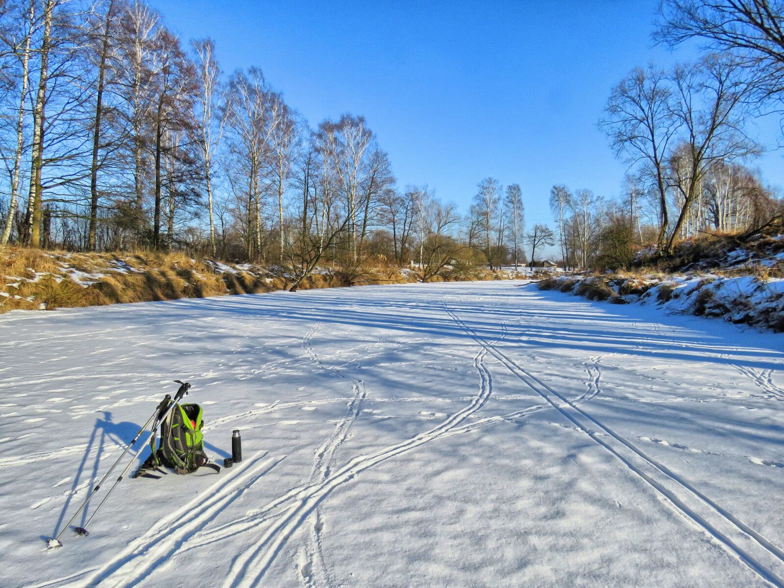Canon PowerShot SX60 HS sample photo. Winter, river, frozen river photography